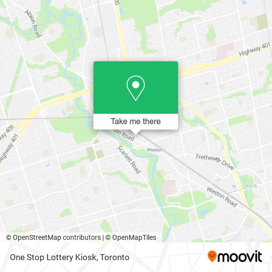 One Stop Lottery Kiosk map