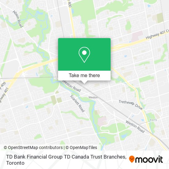 TD Bank Financial Group TD Canada Trust Branches map