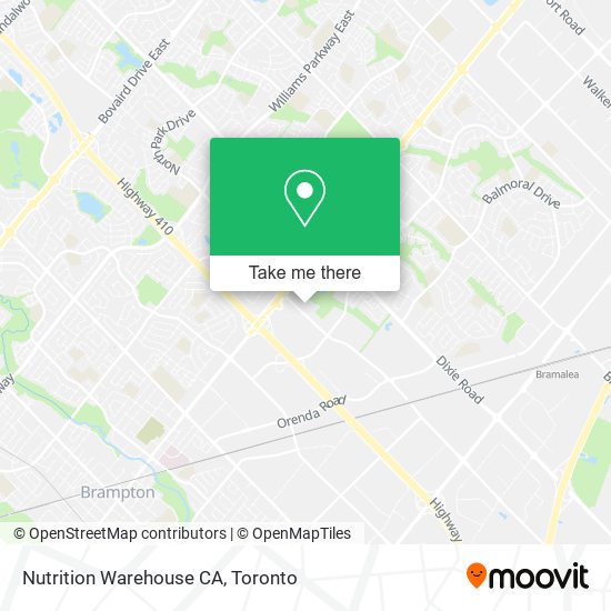Nutrition Warehouse CA map