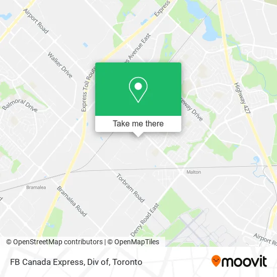 FB Canada Express, Div of map