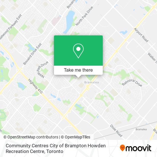 Community Centres City of Brampton Howden Recreation Centre plan