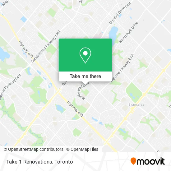 Take-1 Renovations map