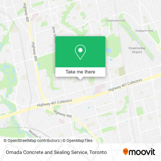 Omada Concrete and Sealing Service map