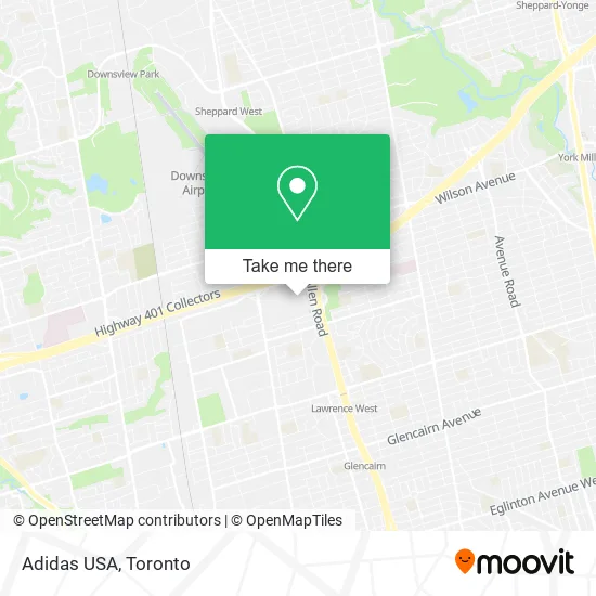 Adidas USA map