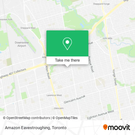 Amazon Eavestroughing map