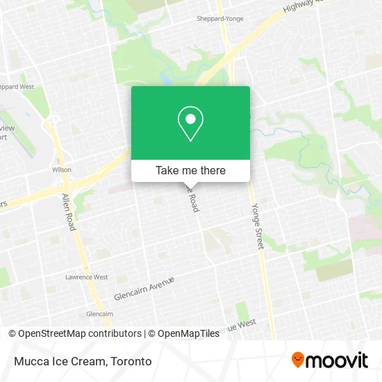 Mucca Ice Cream map
