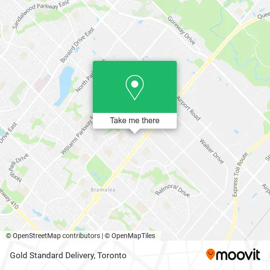 Gold Standard Delivery map
