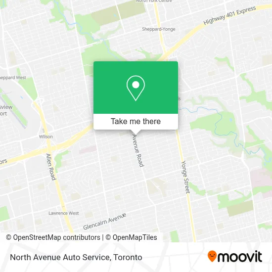 North Avenue Auto Service map