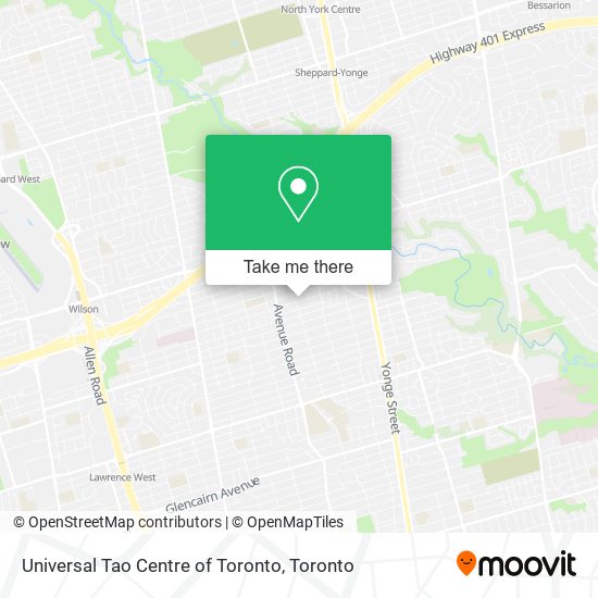 Universal Tao Centre of Toronto map