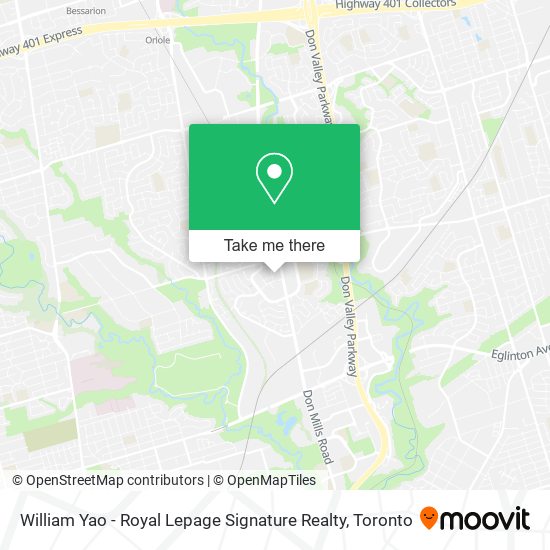 William Yao - Royal Lepage Signature Realty map