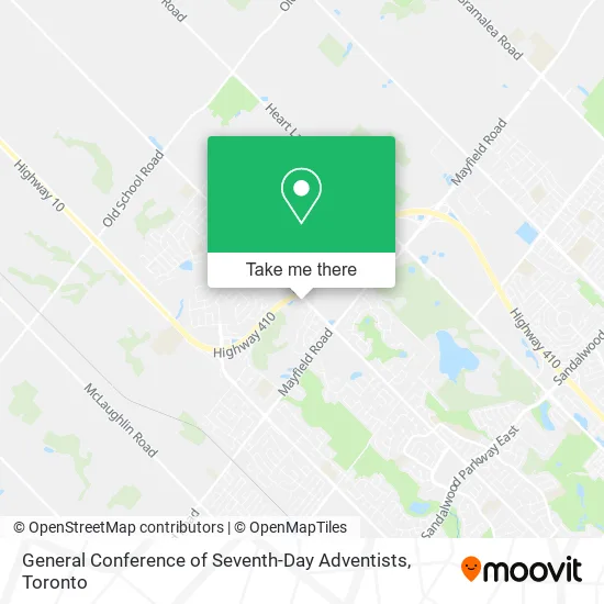 General Conference of Seventh-Day Adventists map