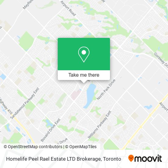 Homelife Peel Rael Estate LTD Brokerage map