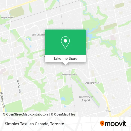 Simplex Textiles Canada map