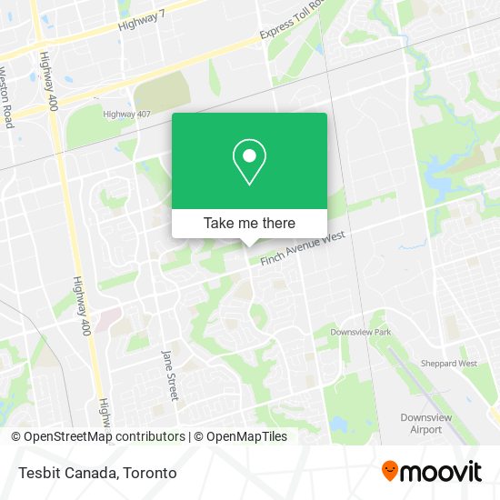 Tesbit Canada map