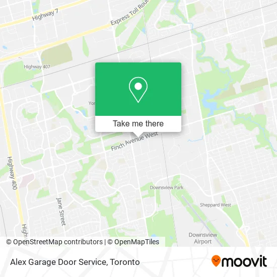 Alex Garage Door Service map