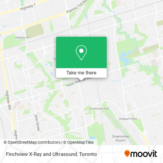 Finchview X-Ray and Ultrasound map
