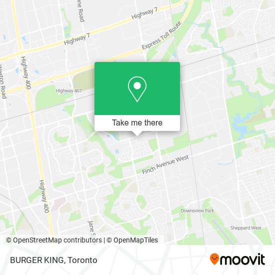 BURGER KING map