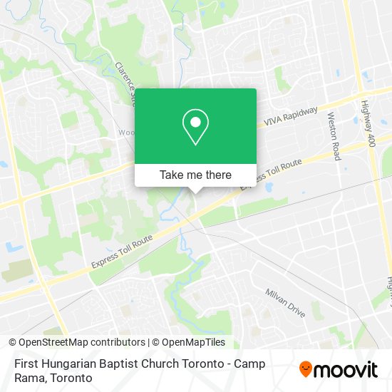 First Hungarian Baptist Church Toronto - Camp Rama map