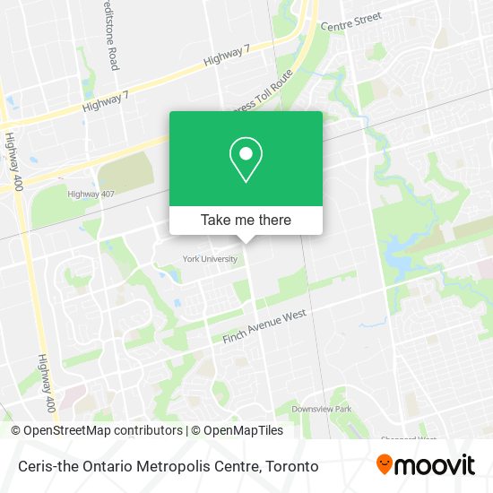 Ceris-the Ontario Metropolis Centre map