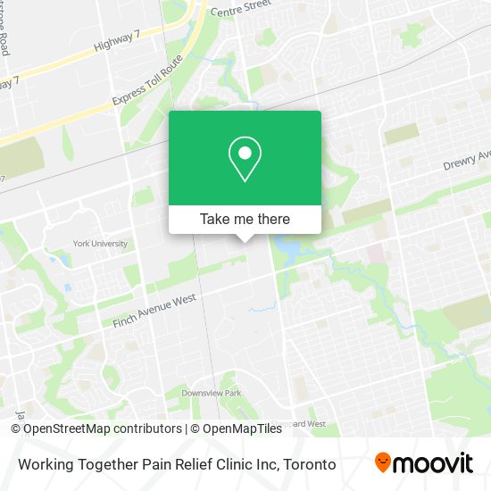 Working Together Pain Relief Clinic Inc map