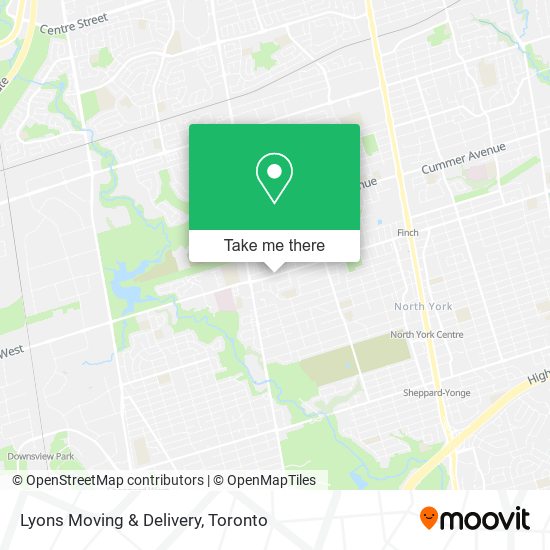 Lyons Moving & Delivery map