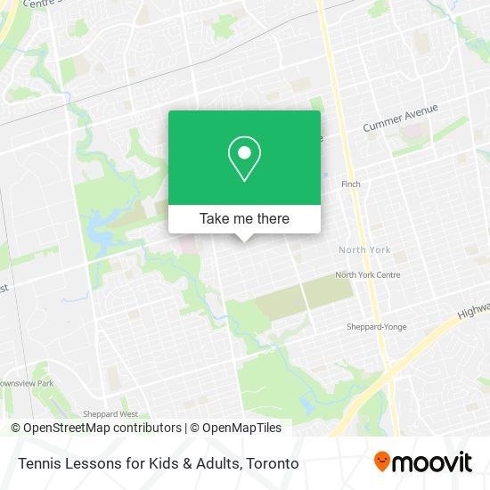 Tennis Lessons for Kids & Adults map
