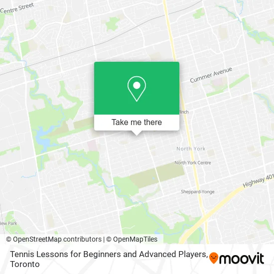 Tennis Lessons for Beginners and Advanced Players map