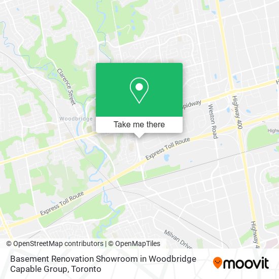 Basement Renovation Showroom in Woodbridge Capable Group map