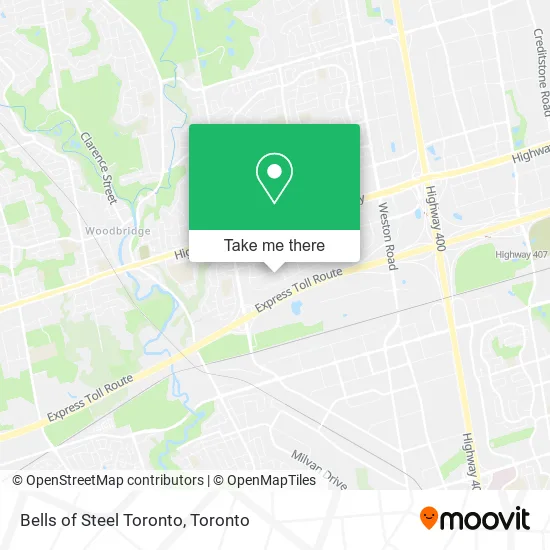 Bells of Steel Toronto map