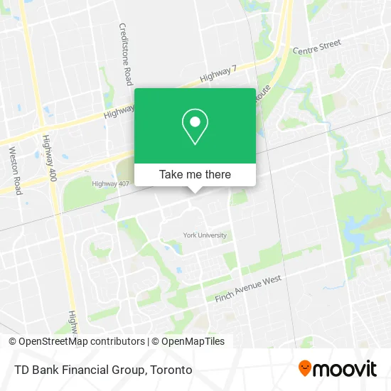 TD Bank Financial Group map