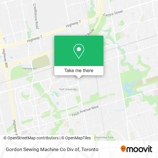 Gordon Sewing Machine Co Div of map