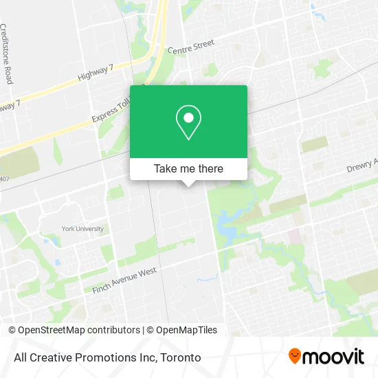 All Creative Promotions Inc map