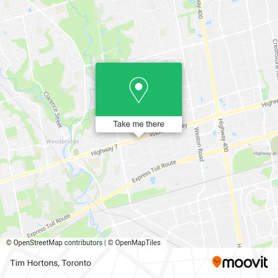 Tim Hortons map