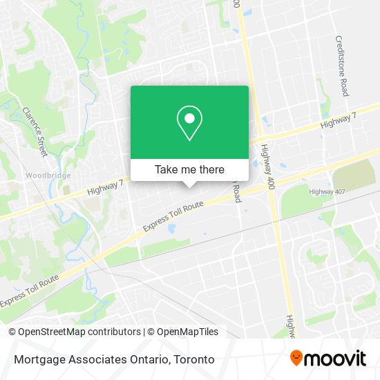 Mortgage Associates Ontario map