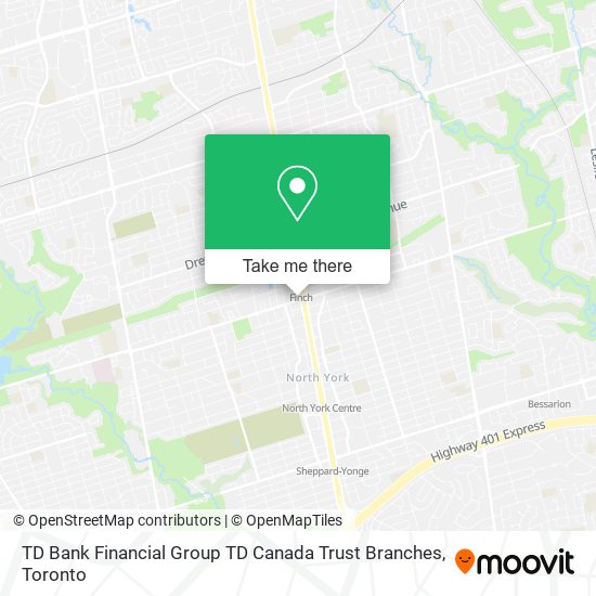 TD Bank Financial Group TD Canada Trust Branches map