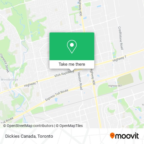 Dickies Canada map