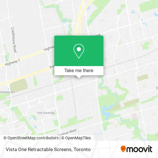 Vista One Retractable Screens map