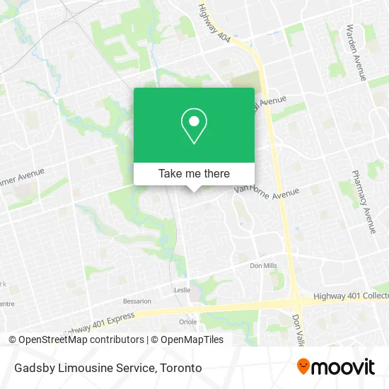 Gadsby Limousine Service map