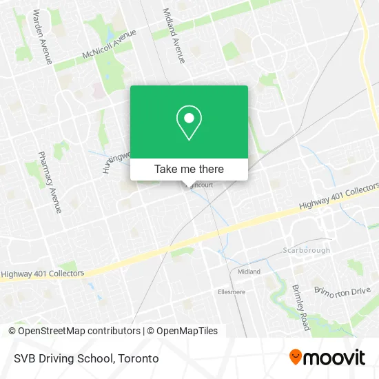 SVB Driving School map