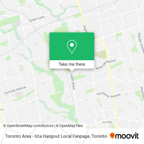 Toronto Area - Gta Hangout Local Fanpage map