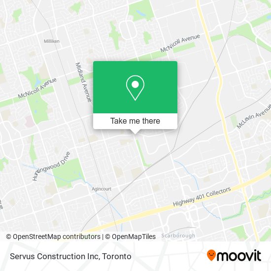 Servus Construction Inc map