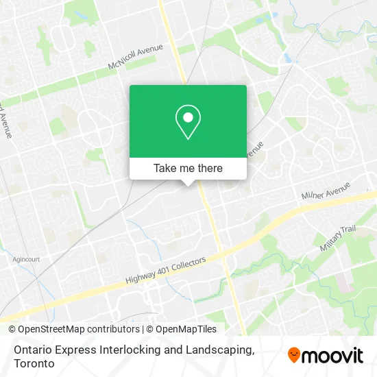 Ontario Express Interlocking and Landscaping map