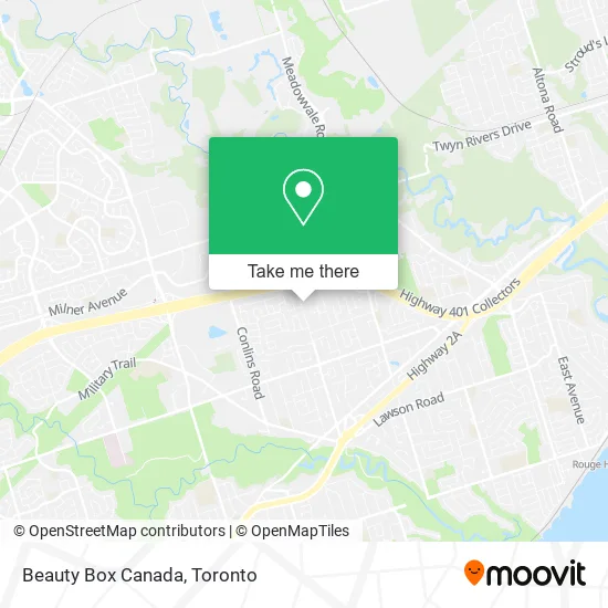 Beauty Box Canada map