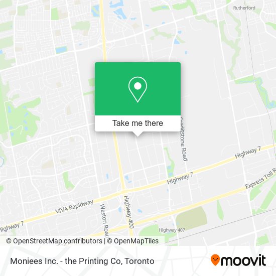 Moniees Inc. - the Printing Co map