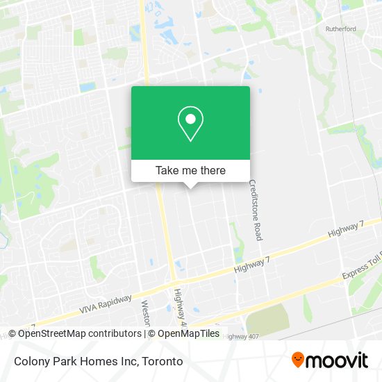 Colony Park Homes Inc map