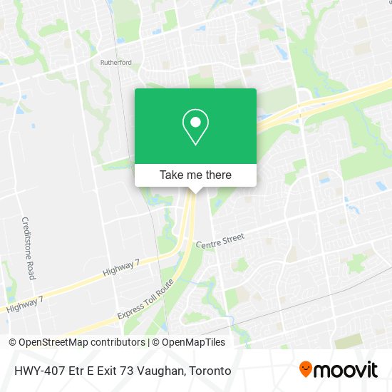 HWY-407 Etr E Exit 73 Vaughan plan