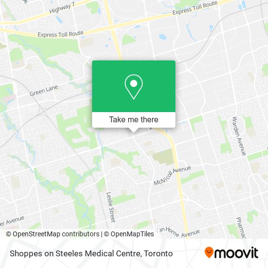 Shoppes on Steeles Medical Centre map
