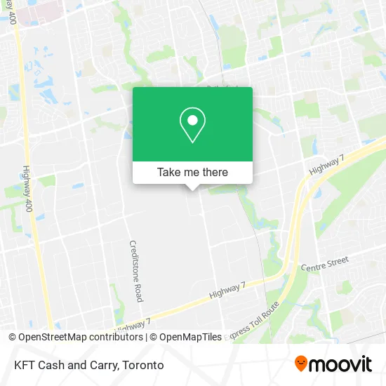 KFT Cash and Carry map
