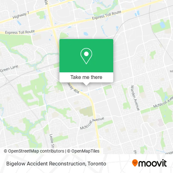 Bigelow Accident Reconstruction map