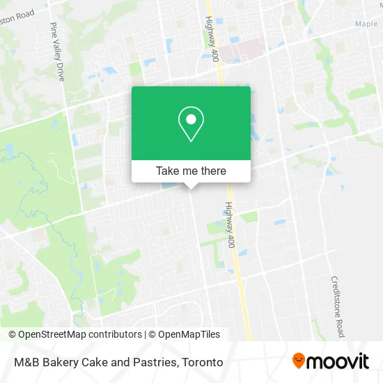 M&B Bakery Cake and Pastries map